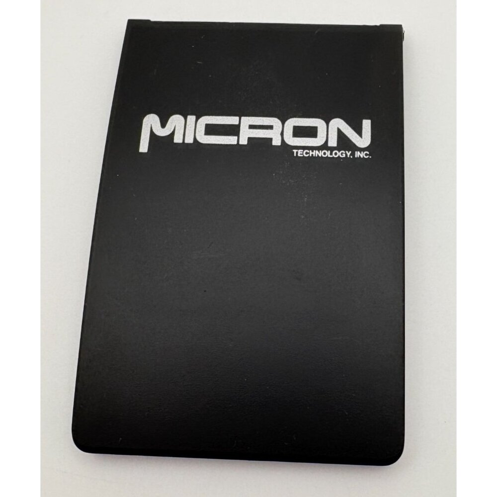 Vintage Micron Technology Solar Power Calculator Black Advertising Curved